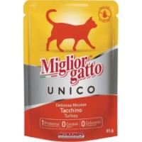 Hrană umedă pentru pisici Morando Miglior Gatto Unico Turkey 24x85g