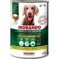 Hrană umedă pentru câini Morando Tradizioni Adult Chicken, Green Beans & Tomatoes 24x405g