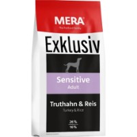 Hrană uscată pentru câini Mera Exklusiv Sensitive Adult Turkey & Rice 15kg