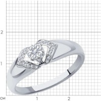 Inel din aur alb cu diamante Casa Bosco 1011478 2,56g s.19 imaginea #2 — magazin online Desire.md