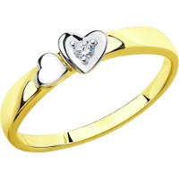 Inel din aur galben cu diamant Casa Bosco 1011553-2 1,05g s.15
