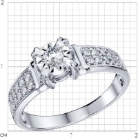Inel din aur alb cu diamante Casa Bosco 1011803 2,16g s.19 imaginea #9 — magazin online Desire.md