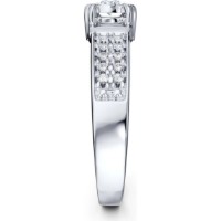 Inel din aur alb cu diamante Casa Bosco 1011803 2,16g s.19 imaginea #2 — magazin online Desire.md