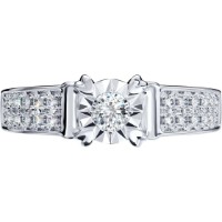 Inel din aur alb cu diamante Casa Bosco 1011803 2,16g s.19 imaginea #4 — magazin online Desire.md