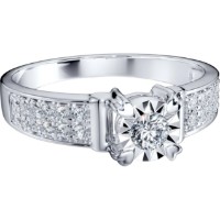 Inel din aur alb cu diamante Casa Bosco 1011803 2,16g s.19 imaginea #5 — magazin online Desire.md