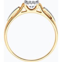 Inel din aur combinat cu diamante Casa Bosco 1011869 2,69g s.17,5 imaginea #6 — magazin online Desire.md