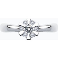 Inel din aur alb cu diamante Casa Bosco 1011895 1,56g s.17 imaginea #3 — magazin online Desire.md