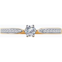 Inel din aur rosu cu diamante Casa Bosco 1011922 1,34g s.17,5 imaginea #4 — magazin online Desire.md