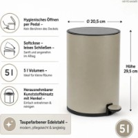 Урна Axentia Beige 5L 136279 фото №2 — интернет-магазин Desire.md
