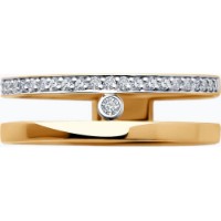 Inel din aur rosu cu diamante Casa Bosco 1011933 2,3g s.18,5 imaginea #4 — magazin online Desire.md