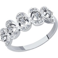 Кольцо из белого золота с бриллиантами Casa Bosco 1011942 2,27g s.16,5