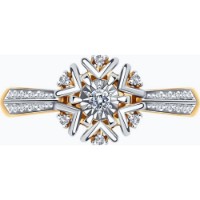 Inel din aur combinat cu diamante Casa Bosco 1011997 2,35g s.17,5 imaginea #3 — magazin online Desire.md