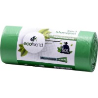 Saci pentru gunoi EcoFriend 60L 15pcs Green