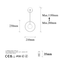 Candelabru de perete Opviq Geometri 11125 imaginea #7 — magazin online Desire.md