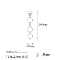 Candelabru de perete Opviq Domino 11045 imaginea #7 — magazin online Desire.md