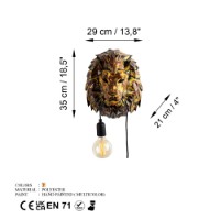 Candelabru de perete Opviq Lion Head imaginea #7 — magazin online Desire.md