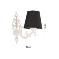Candelabru de perete Opviq Claire Black White imaginea #4 — magazin online Desire.md