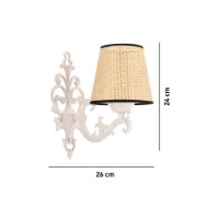 Candelabru de perete Opviq Claire Coral Natural White imaginea #5 — magazin online Desire.md