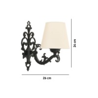 Candelabru de perete Opviq Claire Cream Black imaginea #4 — magazin online Desire.md