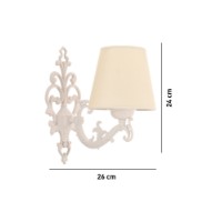 Candelabru de perete Opviq Claire Cream White imaginea #4 — magazin online Desire.md