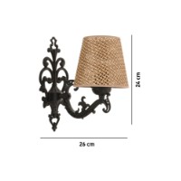 Candelabru de perete Opviq Claire Hazeran Natural Black imaginea #4 — magazin online Desire.md