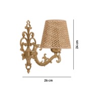 Candelabru de perete Opviq Claire Hazeran Natural Gold imaginea #4 — magazin online Desire.md