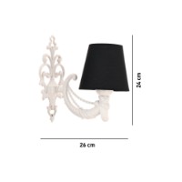Candelabru de perete Opviq Gloria Black White imaginea #4 — magazin online Desire.md