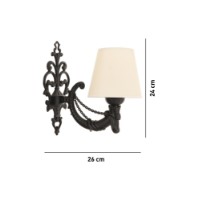 Candelabru de perete Opviq Gloria Cream Black imaginea #4 — magazin online Desire.md