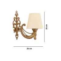 Candelabru de perete Opviq Gloria Cream Gold imaginea #4 — magazin online Desire.md