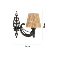Candelabru de perete Opviq Gloria Hazeran Natural Black imaginea #4 — magazin online Desire.md