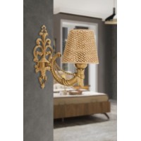 Candelabru de perete Opviq Gloria Hazeran Natural Gold
