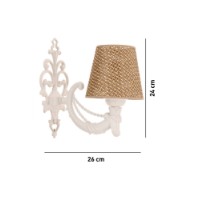 Candelabru de perete Opviq Gloria Hazeran Natural White imaginea #4 — magazin online Desire.md