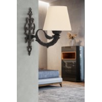 Candelabru de perete Opviq Lily Cream Black