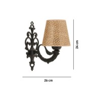Candelabru de perete Opviq Lily Hazeran Natural Black imaginea #4 — magazin online Desire.md