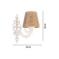 Candelabru de perete Opviq Lily Hazeran Natural White imaginea #4 — magazin online Desire.md