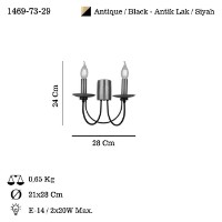 Candelabru de perete Opviq Dofa 73-29 imaginea #3 — magazin online Desire.md