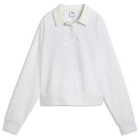 Женская толстовка Puma Class Relaxed Long Fleece Sleeve White Glow Heather, s.S