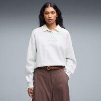 Женская толстовка Puma Class Relaxed Long Fleece Sleeve White Glow Heather, s.XL фото №3 — интернет-магазин Desire.md