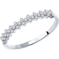 Inel din aur alb cu diamante Casa Bosco 1012074-3 1,11g s.17,5