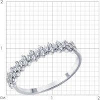 Inel din aur alb cu diamante Casa Bosco 1012074-3 1,11g s.17,5 imaginea #6 — magazin online Desire.md