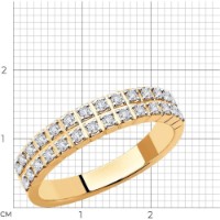 Inel din aur rosu cu diamante Casa Bosco 1012078 3,07g s.18 imaginea #4 — magazin online Desire.md