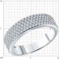 Inel din aur alb cu diamante Casa Bosco 1012079-3 2,96g s.18 imaginea #2 — magazin online Desire.md