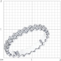 Inel din aur alb cu diamante Casa Bosco 1012080-3 1,57g s.17,5 imaginea #3 — magazin online Desire.md
