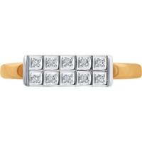 Inel din aur rosu cu diamante Casa Bosco 1012105 1,46g s.17 imaginea #4 — magazin online Desire.md