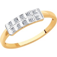 Inel din aur rosu cu diamante Casa Bosco 1012105 1,46g s.17
