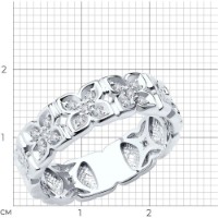 Inel din aur alb cu diamante Casa Bosco 1012117 3,33g s.17 imaginea #2 — magazin online Desire.md
