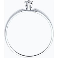 Inel din aur alb cu diamant Casa Bosco 1012120-3 1,87g s.17 imaginea #2 — magazin online Desire.md