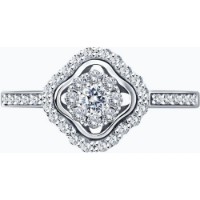 Inel din aur alb cu diamante Casa Bosco 1012122 2,44g s.17 imaginea #4 — magazin online Desire.md