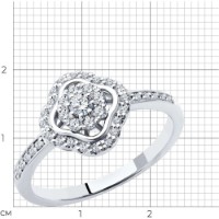 Inel din aur alb cu diamante Casa Bosco 1012122 2,64g s.18 imaginea #2 — magazin online Desire.md