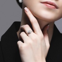 Inel din aur alb cu diamante Casa Bosco 1012122 2,64g s.18 imaginea #3 — magazin online Desire.md